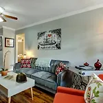 Vibrant, Colorful Condo Building With Backyard Firepit And Games